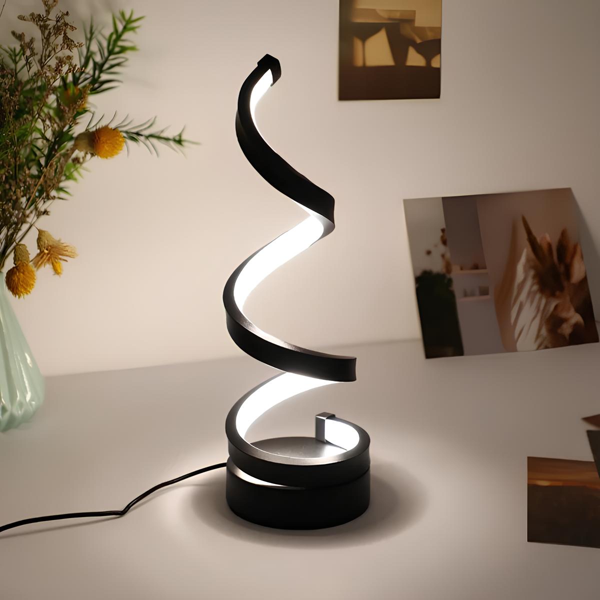Spiral Table Lamp USB Dimmable Iron Silicon Modern Design
