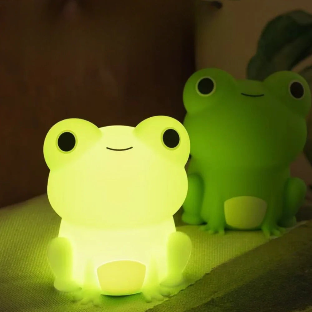 Squeeze Night Light Cute Animal Character Soft Silicone Bedside Lamp