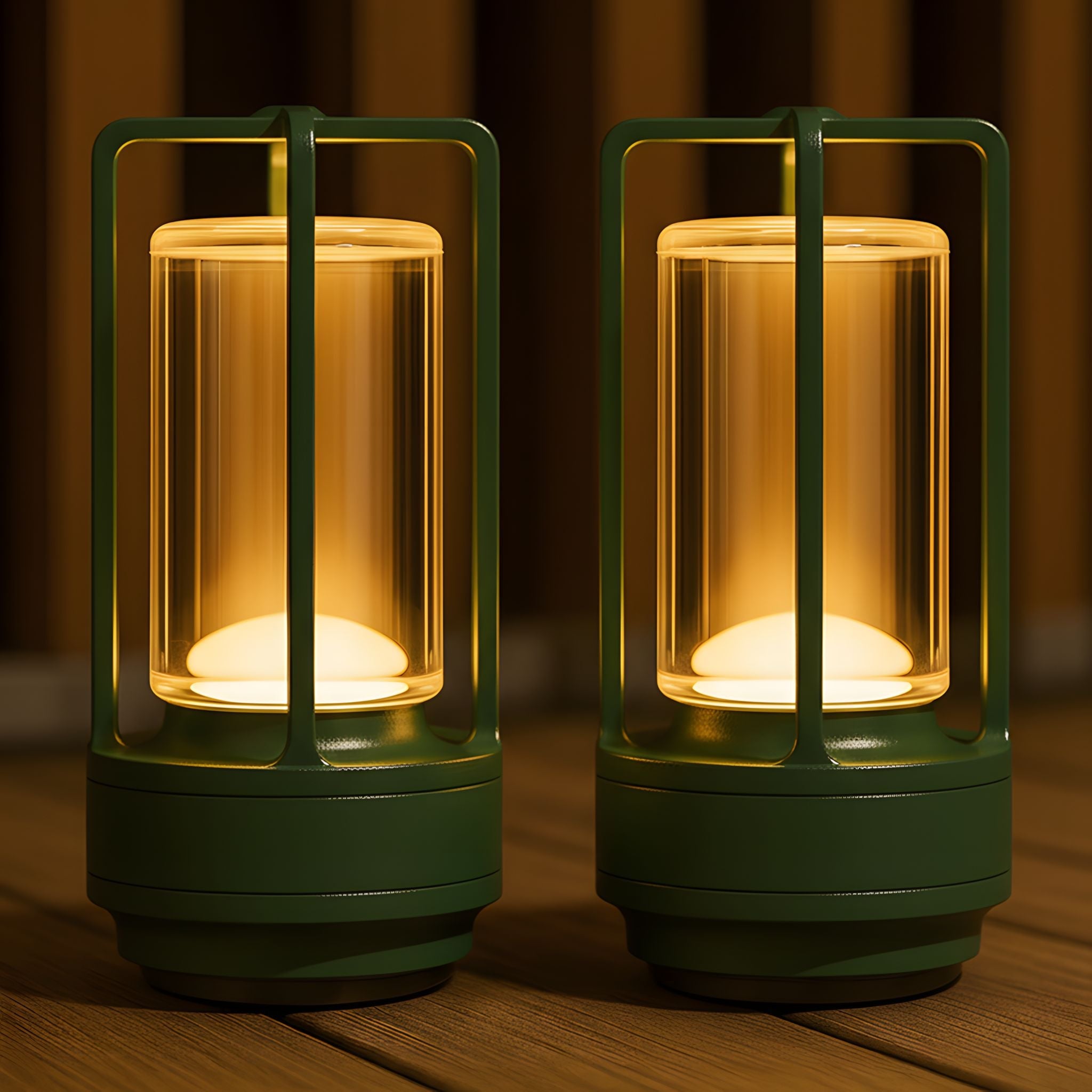 Crystal Glass Table Lamp with Touch Control and Rechargeable Battery