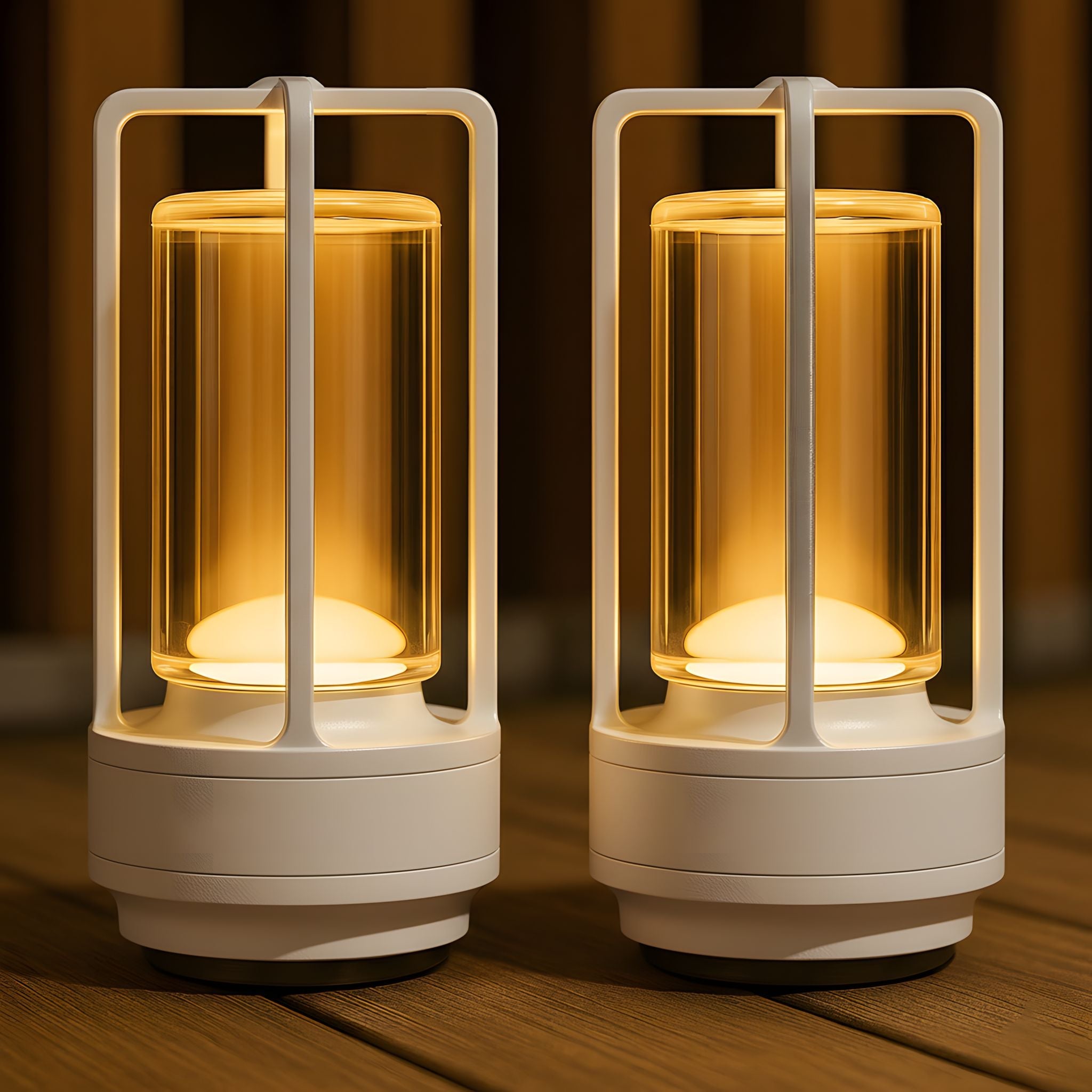 Crystal Glass Table Lamp with Touch Control and Rechargeable Battery