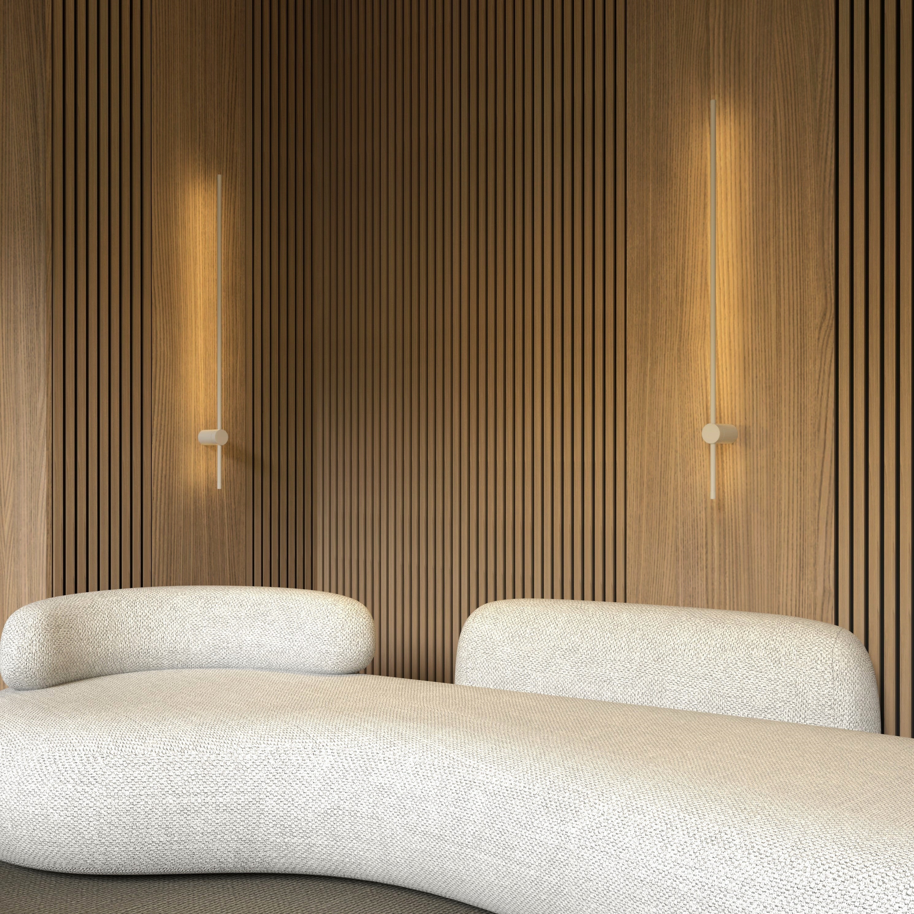 Modern Wall Sconce Linear LED Light Brushed Metal Minimalist