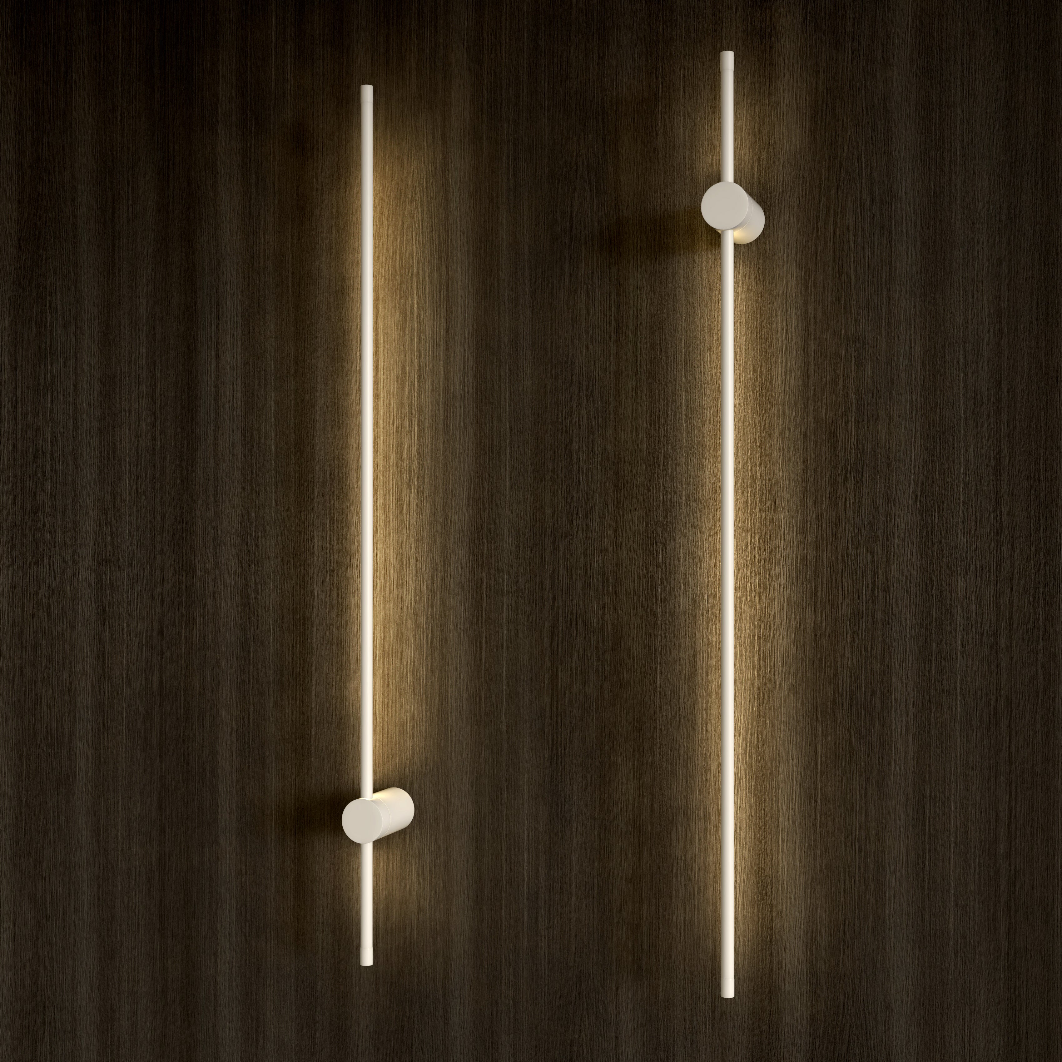 Modern Wall Sconce Linear LED Light Brushed Metal Minimalist